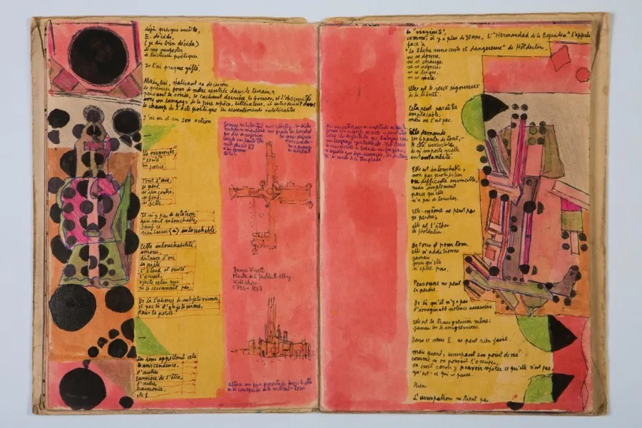Alberto Cruz, detalle de interior de cuaderno. Cortesía: Fundación Alberto Cruz Covarrubias