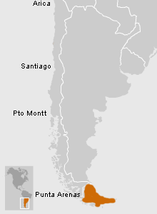 Ubicación de Selk´nam