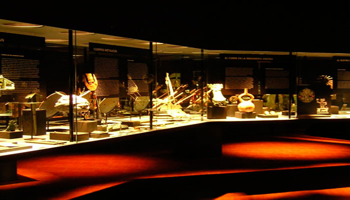 Vistas de las vitrinas de la exposición