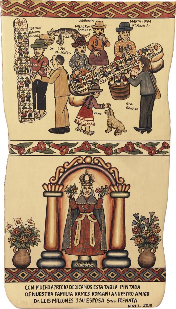 Calendario. Tabla Sarhua, detalle. Colección Museo Chileno de Arte Precolombino MCHAP M -126.