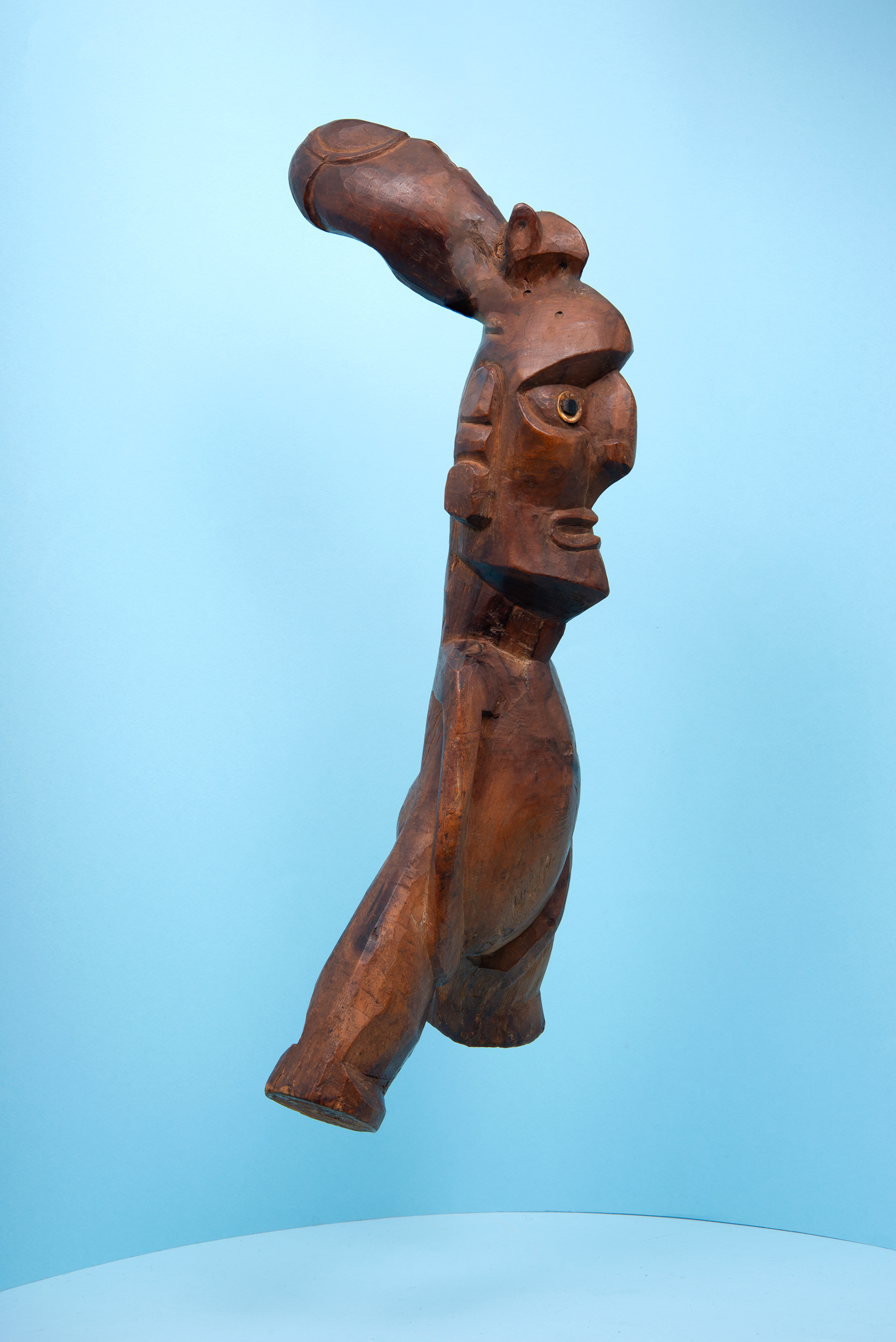 Anthropomorphic sculpture. Wood, bone, obsidian. Mōai vi'e (taŋata). Juan Tepano | Rapanui, 1890–1904. MCHAP, 3646. Photograph by Justine Graham.