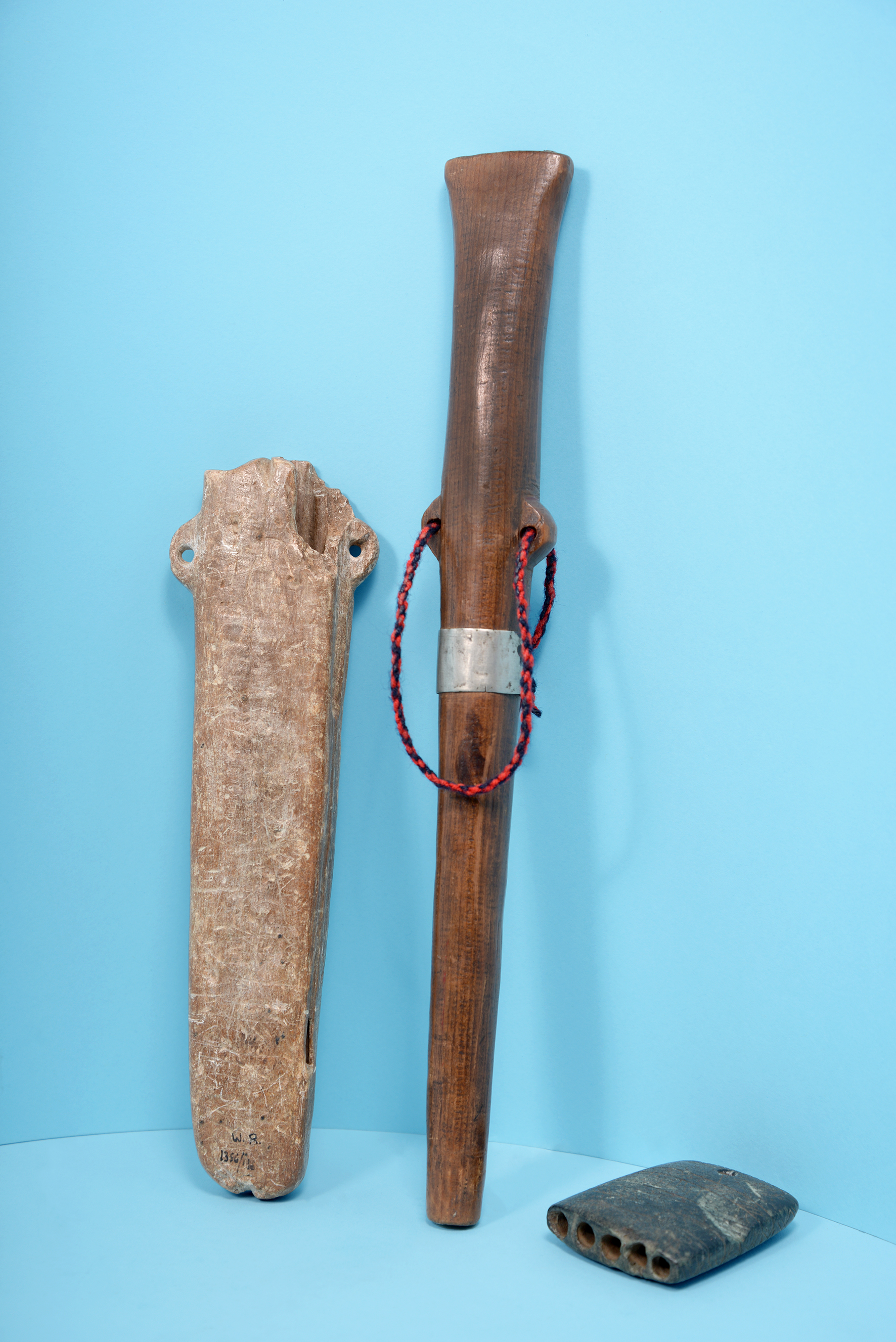 Whistles. Pifüllka, Tampul, Piloilo. Unknown artist | Mapuche. MCHAP, 1356, 1359, 1724. Photograph by Justine Graham.