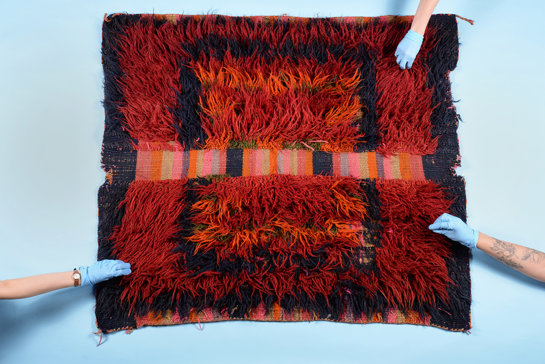 Choapino. Sheep's wool. Chañuntüku. Unknown artist | Mapuche, 1950–2000. MCHAP, 1696. Photograph by Justine Graham.